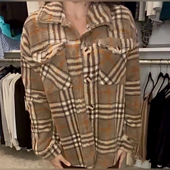 1 Funky Sweaters - Various Sizes - Brown checkered Flannel